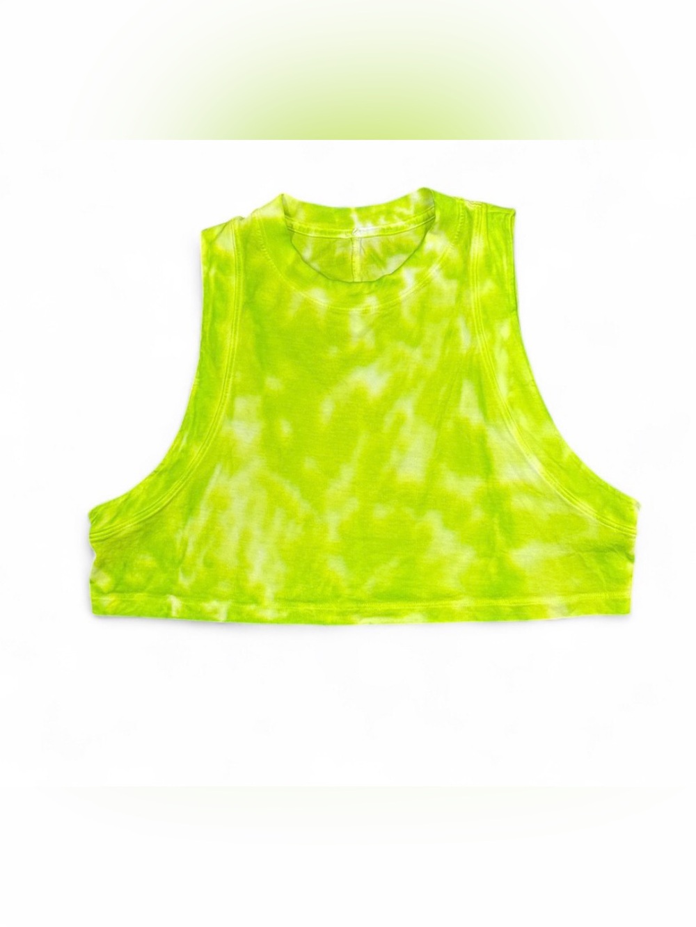 Lululemon All Yours Cropped Tank Tie Dye Yellow Size 4